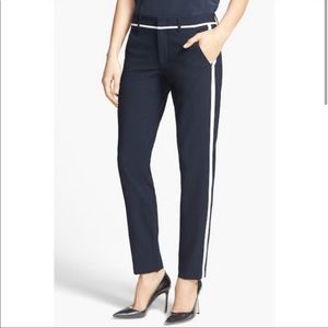 Vince tuxedo pants navy and creme